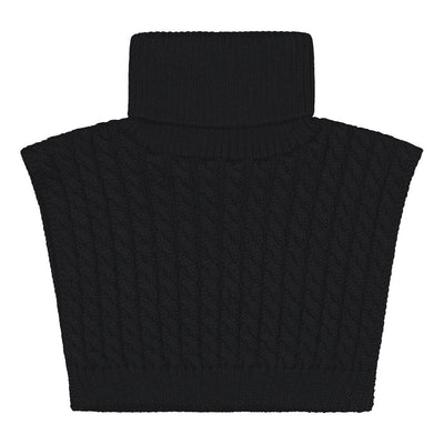 MERINO CABLE NECK WARMER | BLACK Huivi Little Things in Life