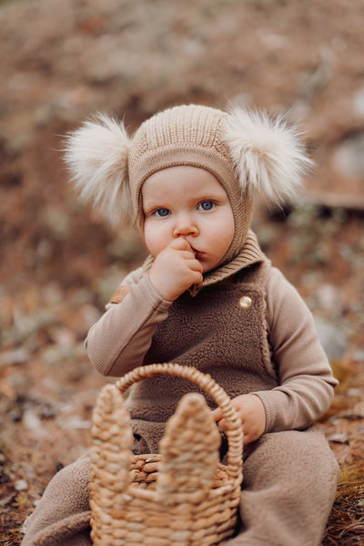 MERINO DOUBLE POM POM HELMET | CANDY PINK Pipo Little Things in Life