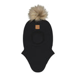 MERINO FUR POM POM HELMET | BLACK Pipo Little Things in Life