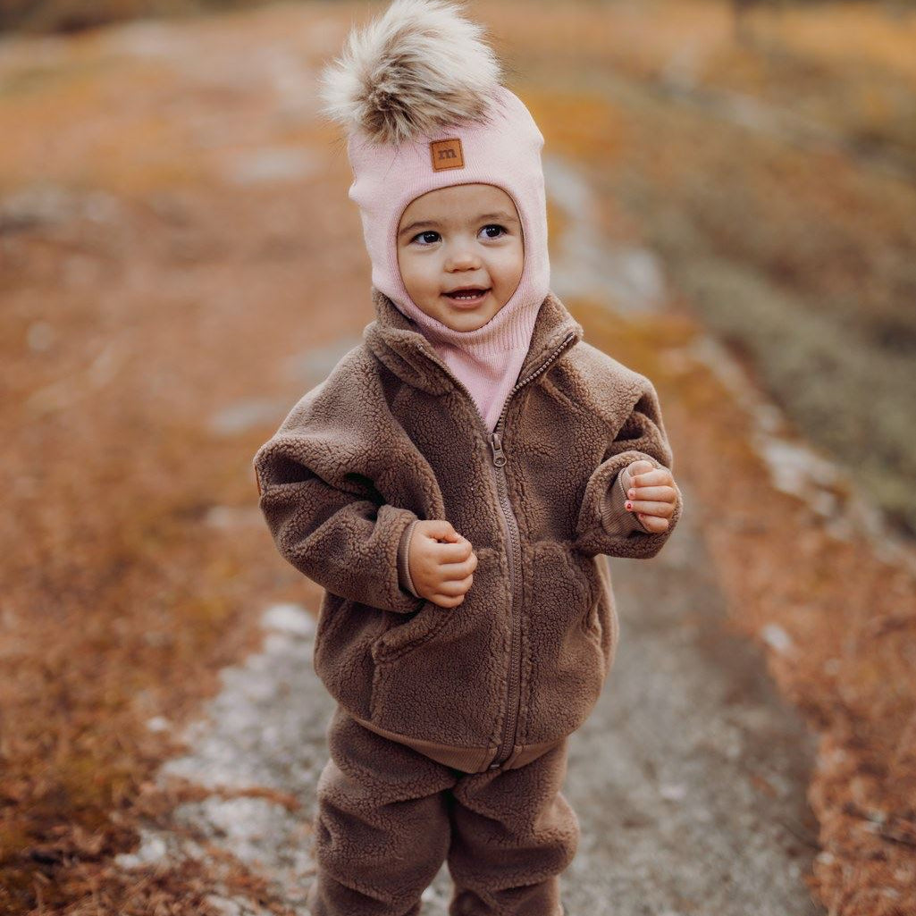 MERINO FUR POM POM HELMET | HEARTY PINK Pipo Little Things in Life