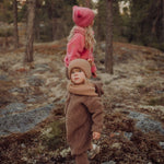 Merino Knitted Pom Pom Beanie | Rosy Pipo Happy Hearts