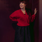 Mohair Short Cardigan -Neuletakki | Ruby Red Aikuisten neuletakki Metsola