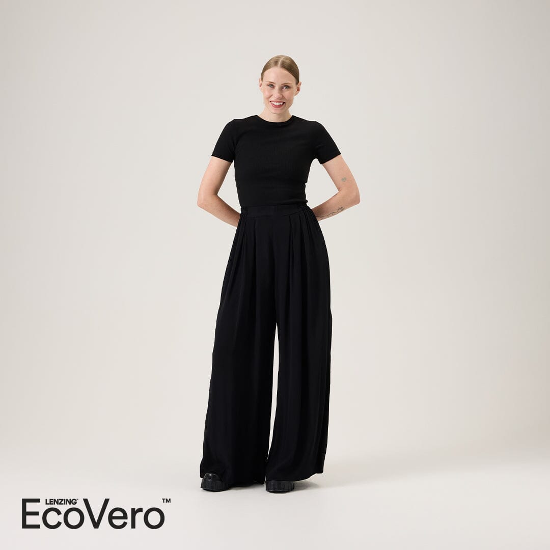 Pleated Wide Leg Pants -Housut | Licorice Aikuisten housut Metsola