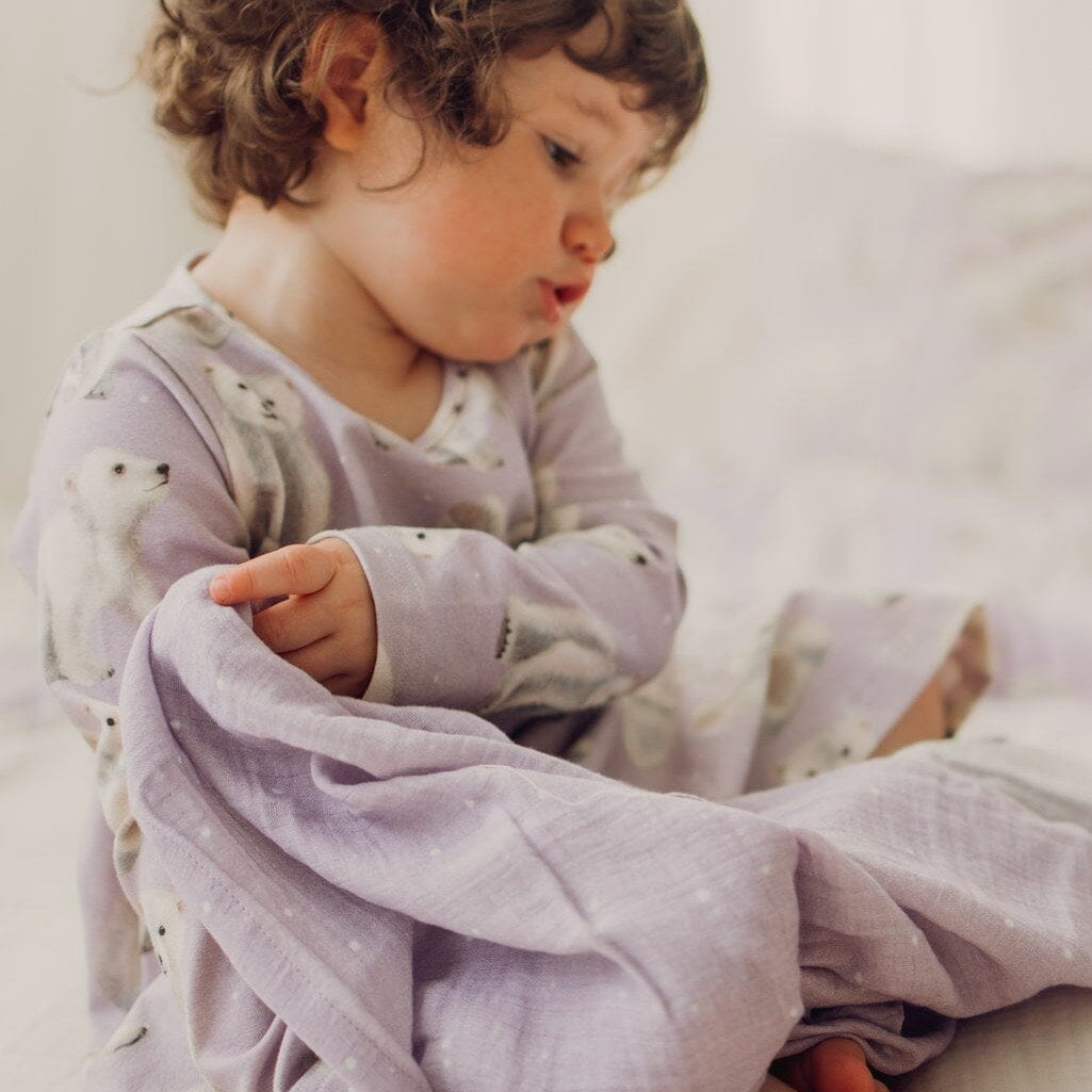 Polar Bears -Harsoliinasetti, 2kpl | Icy Lilac Harso Under the Same Moon Home