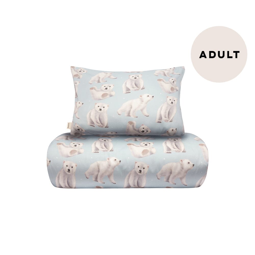 Polar Bears -Pussilakanasetti Adult | Icy Blue Pussilakana Under the Same Moon Home