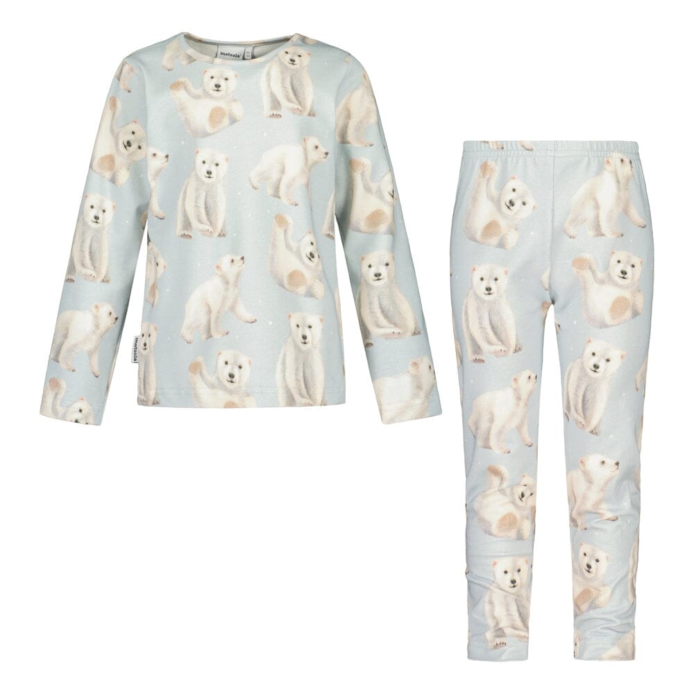 Polar Bears -Pyjama | Icy Blue Yövaatteet Under the Same Moon Home