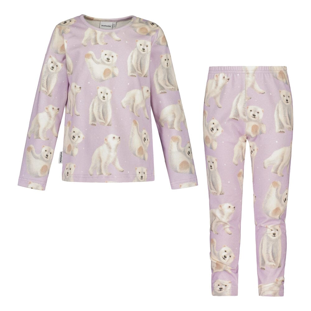 Polar Bears -Pyjama | Icy Lilac Yövaatteet Under the Same Moon Home