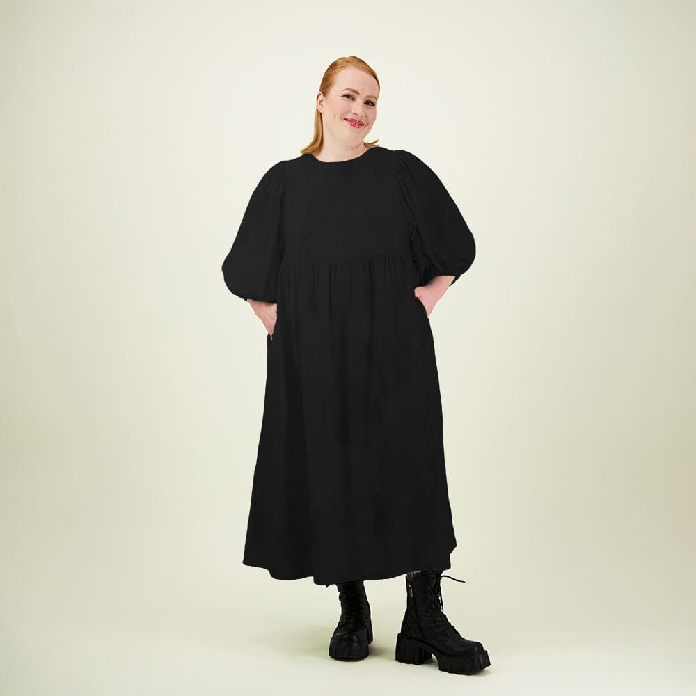 Puff Sleeve Midi Dress -Mekko | Licorice Aikuisten mekko More Love