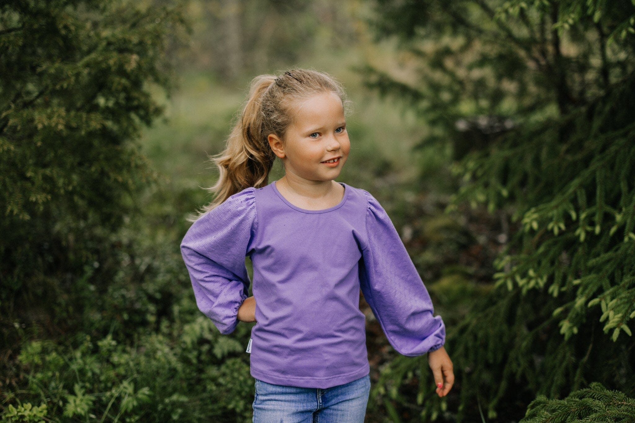 Puff Sleeve Shirt -Paita | Licorice Pitkähihainen paita True Campers