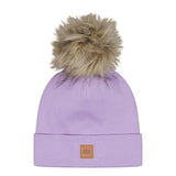 RIB BEANIE WITH FUR POM | LILY Pipo My Happy Place