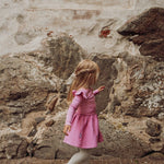 Rib Frilla Dress Ls | Frosty Pink Mekko Winter Wonders