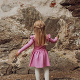 Rib Frilla Dress Ls | Frosty Pink Mekko Winter Wonders