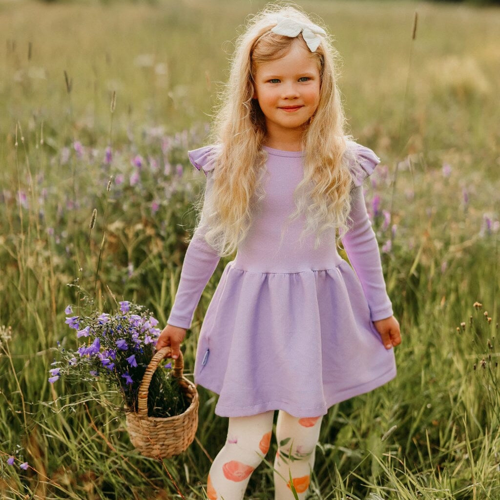 RIB FRILLA DRESS LS | LILY Mekko My Happy Place