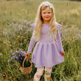 RIB FRILLA DRESS LS | LILY Mekko My Happy Place