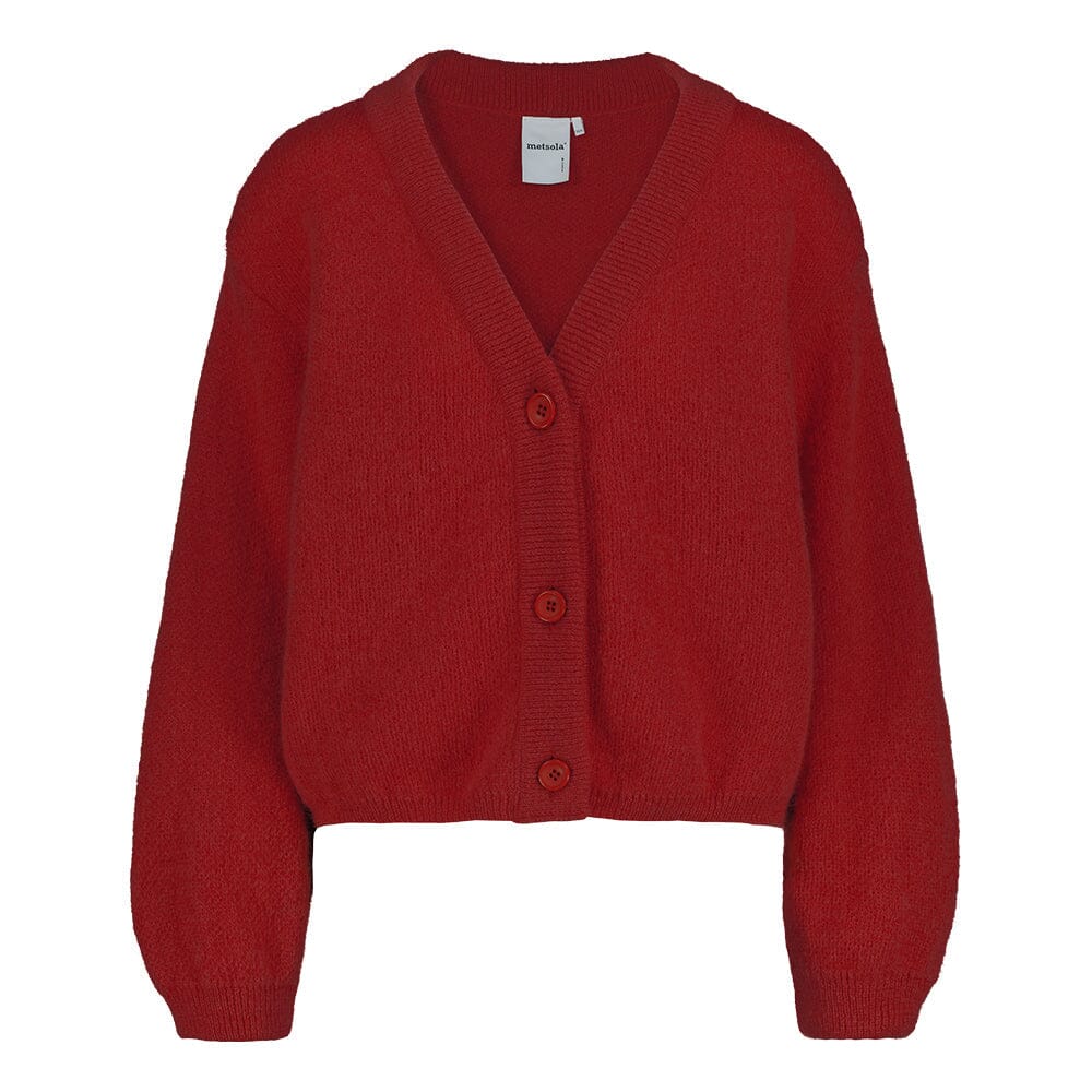 Mohair Short Cardigan | Ruby Red Aikuisten neuletakki Metsola