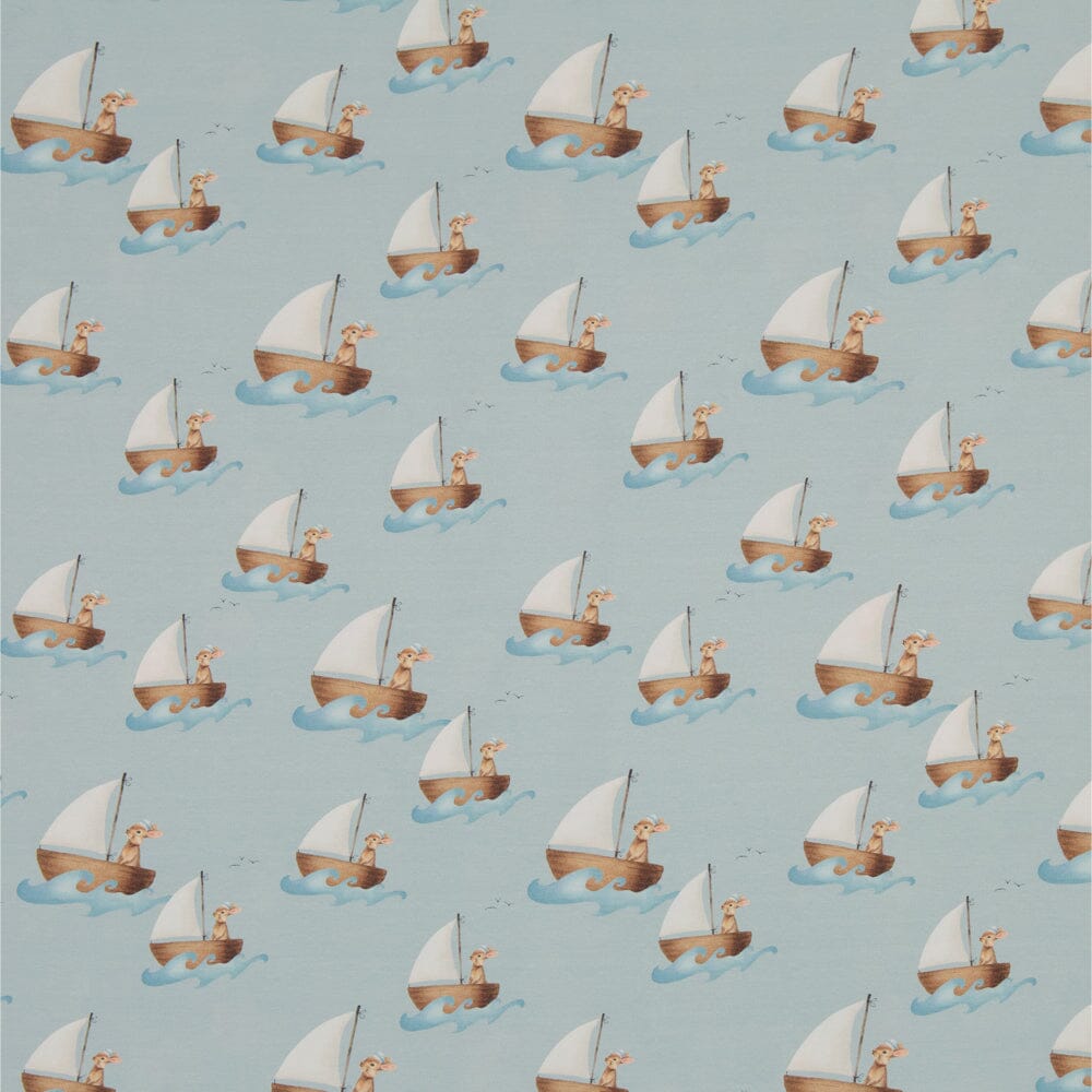 SINGLE JERSEY BE FREE 1M, MILKY BLUE Kangas Kangaskarkelot