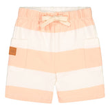 STRIPED COLLEGE SHORTS | MILKY APRICOT - VANILLA Housut Wonders of Life