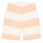 STRIPED COLLEGE SHORTS | MILKY APRICOT - VANILLA Housut Wonders of Life