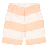 STRIPED COLLEGE SHORTS | MILKY APRICOT - VANILLA Housut Wonders of Life