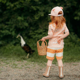 STRIPED COLLEGE SHORTSIT | MILKY APRICOT - VANILLA Housut Wonders of Life