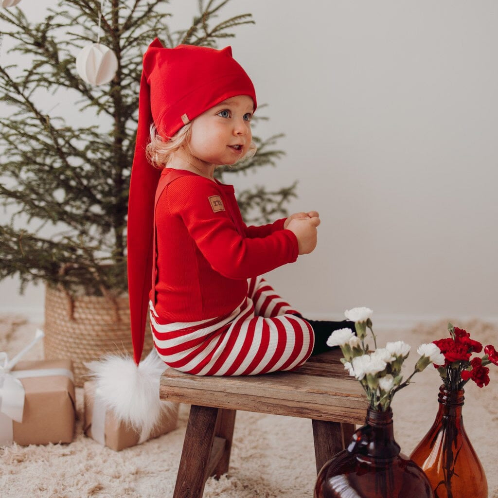 Striped Rib Brace Pants -Henkselihousut | Poppy/Vanilla Housut Under the Same Moon