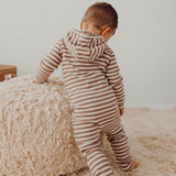 STRIPED RIB PLAYSUIT | MUDDY BOOTS/CREAMY Jumpsuit Made of Dreams