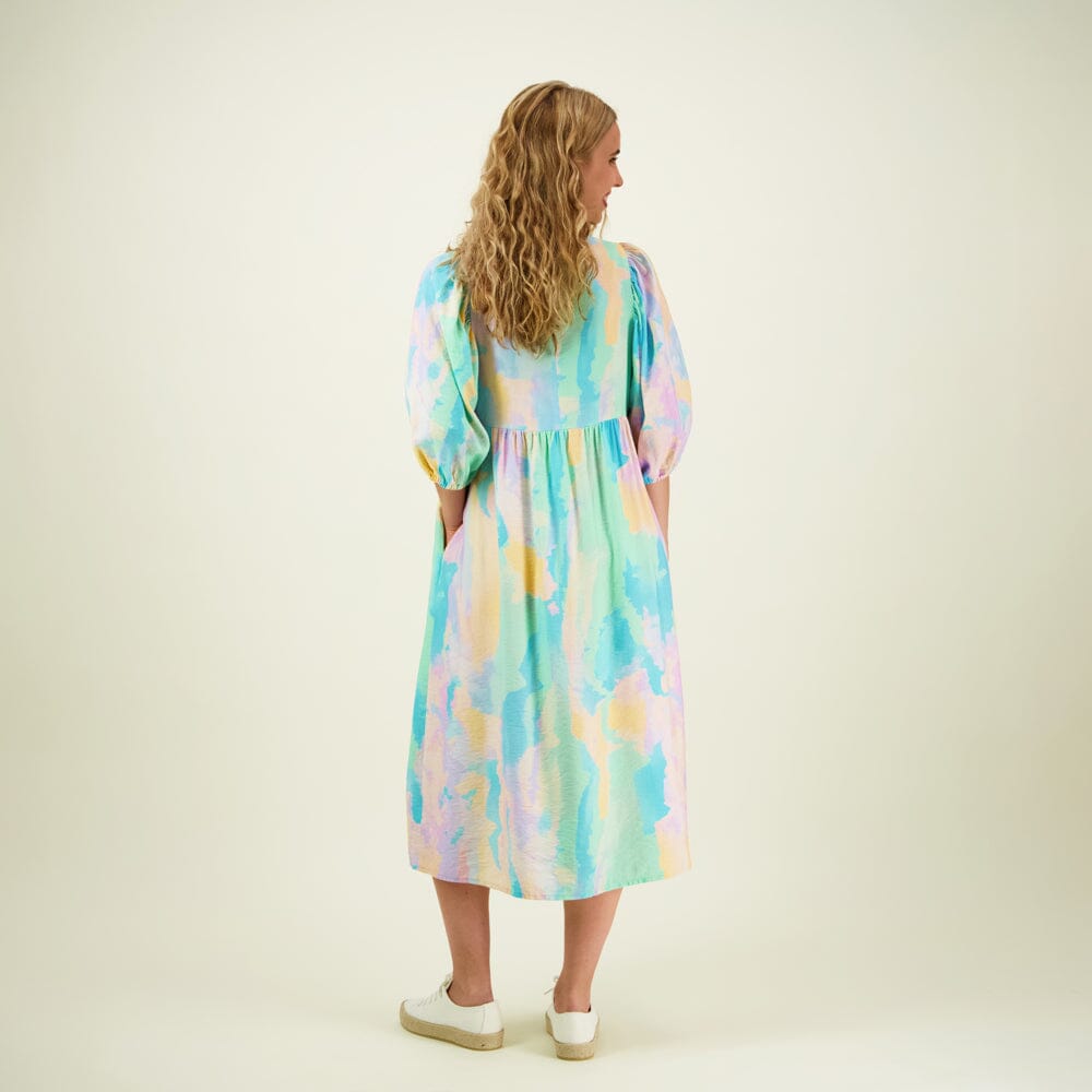 Sunset Puff Sleeve Midi Dress -Mekko Aikuisten mekko More Love