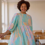 Sunset Puff Sleeve Midi Dress -Mekko Aikuisten mekko More Love