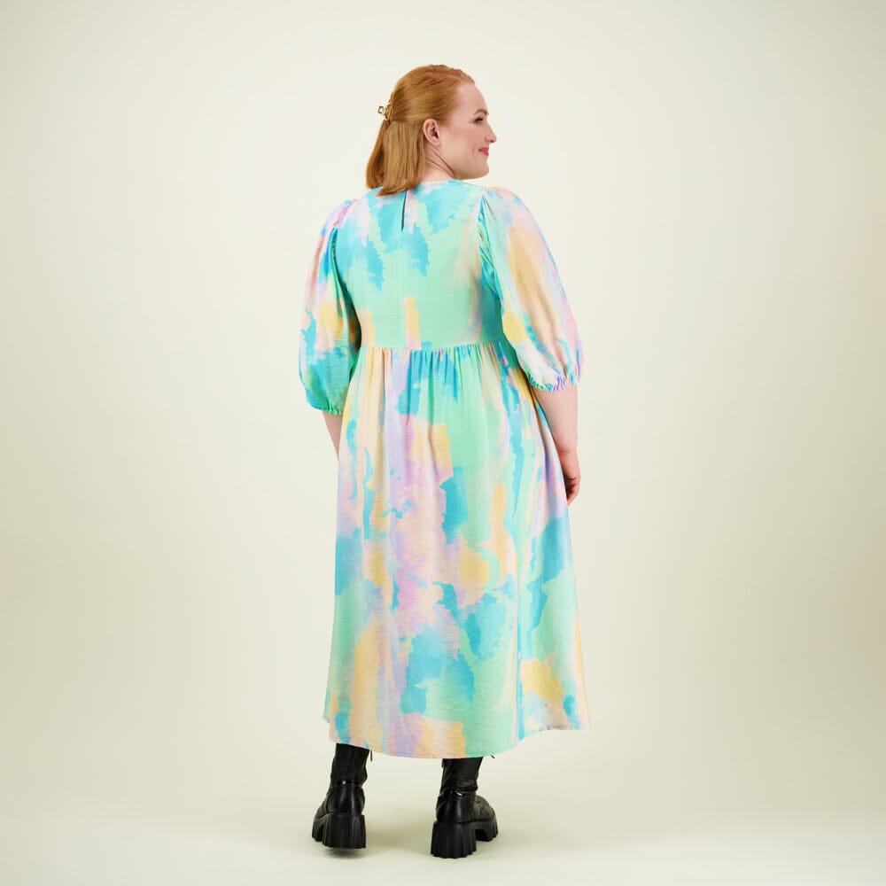 Sunset Puff Sleeve Midi Dress -Mekko Aikuisten mekko More Love