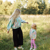 Sunset Puff Sleeve Sweater -Lasten Collegepaita | Mintie Pitkähihainen paita Circus of My Life