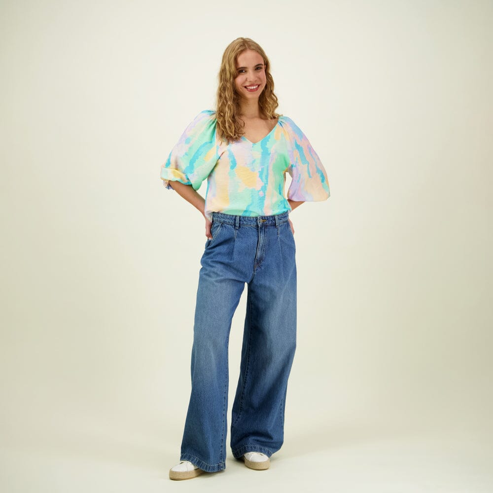 Sunset Volume Sleeve Blouse -Paita Aikuisten mekko More Love