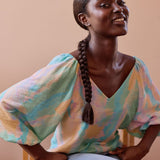 Sunset Volume Sleeve Blouse -Paita Aikuisten mekko More Love