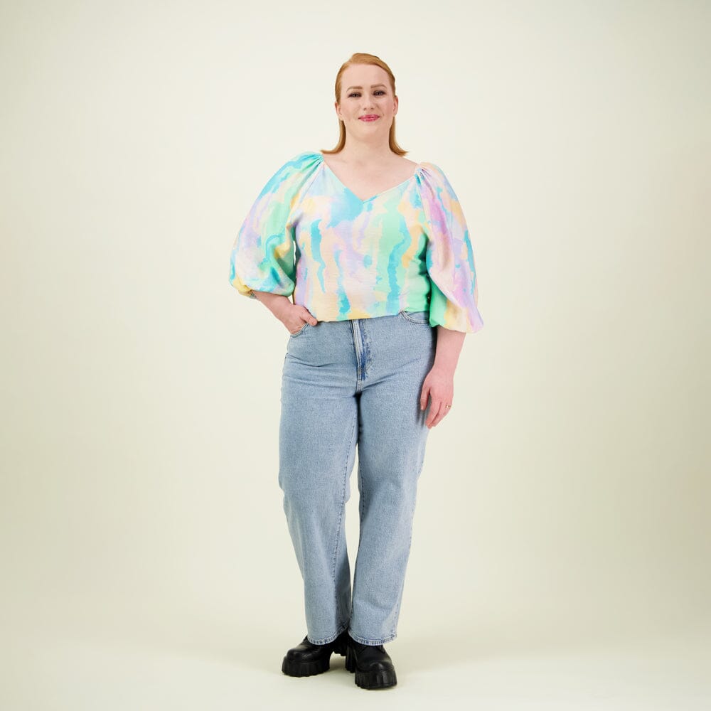 Sunset Volume Sleeve Blouse -Paita Aikuisten mekko More Love