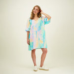 Sunset Volume Sleeve Tunic Dress -Mekko Aikuisten mekko More Love