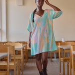 Sunset Volume Sleeve Tunic Dress -Mekko Aikuisten mekko More Love