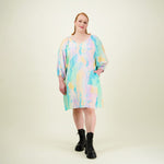 Sunset Volume Sleeve Tunic Dress -Mekko Aikuisten mekko More Love