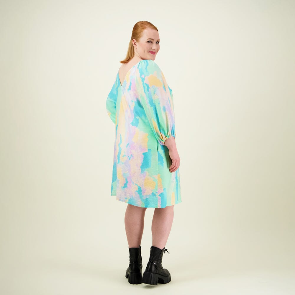 Sunset Volume Sleeve Tunic Dress -Mekko Aikuisten mekko More Love