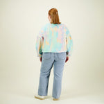 Sunset Womens Puff Sleeve Sweater -Collegepaita Aikuisten paita More Love