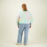 Sunset Womens Puff Sleeve Sweater -Collegepaita Aikuisten paita More Love