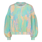 Sunset Womens Puff Sleeve Sweater -Collegepaita Aikuisten paita More Love