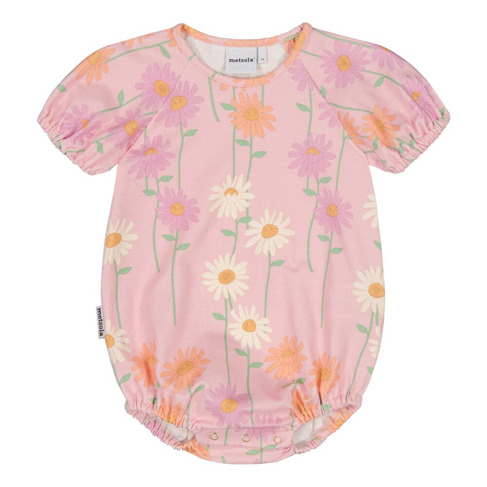 Sweetness Puff Sleeve Romper | Milky Pink Body Dancing In The Sunshine