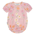 Sweetness Puff Sleeve Romper | Milky Pink Body Dancing In The Sunshine