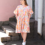 TAHITI FRILL DRESS -MEKKO Aikuisten mekko Beach Party Women