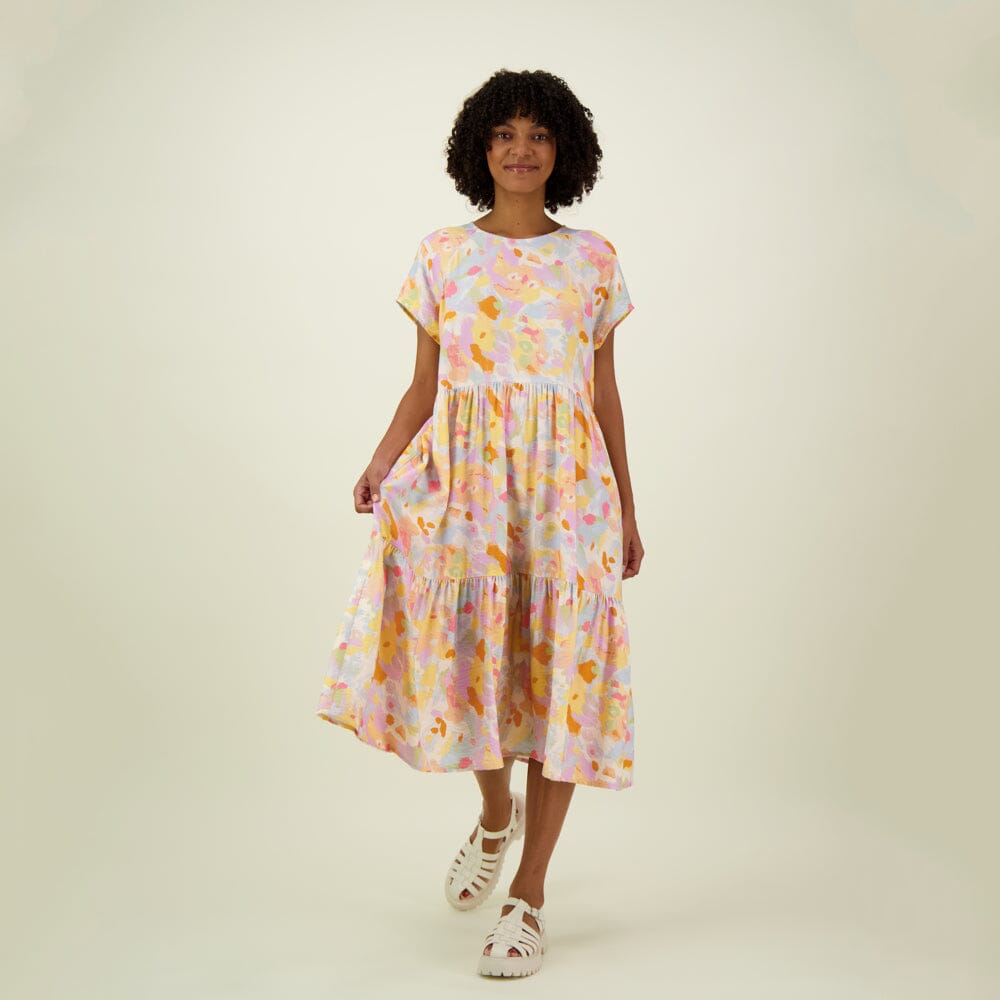 TAHITI TIERED MIDI DRESS -MEKKO Aikuisten mekko Beach Party Women