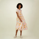 TAHITI TIERED MIDI DRESS -MEKKO Aikuisten mekko Beach Party Women