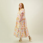 TAHITI TIERED MIDI DRESS -MEKKO Aikuisten mekko Beach Party Women
