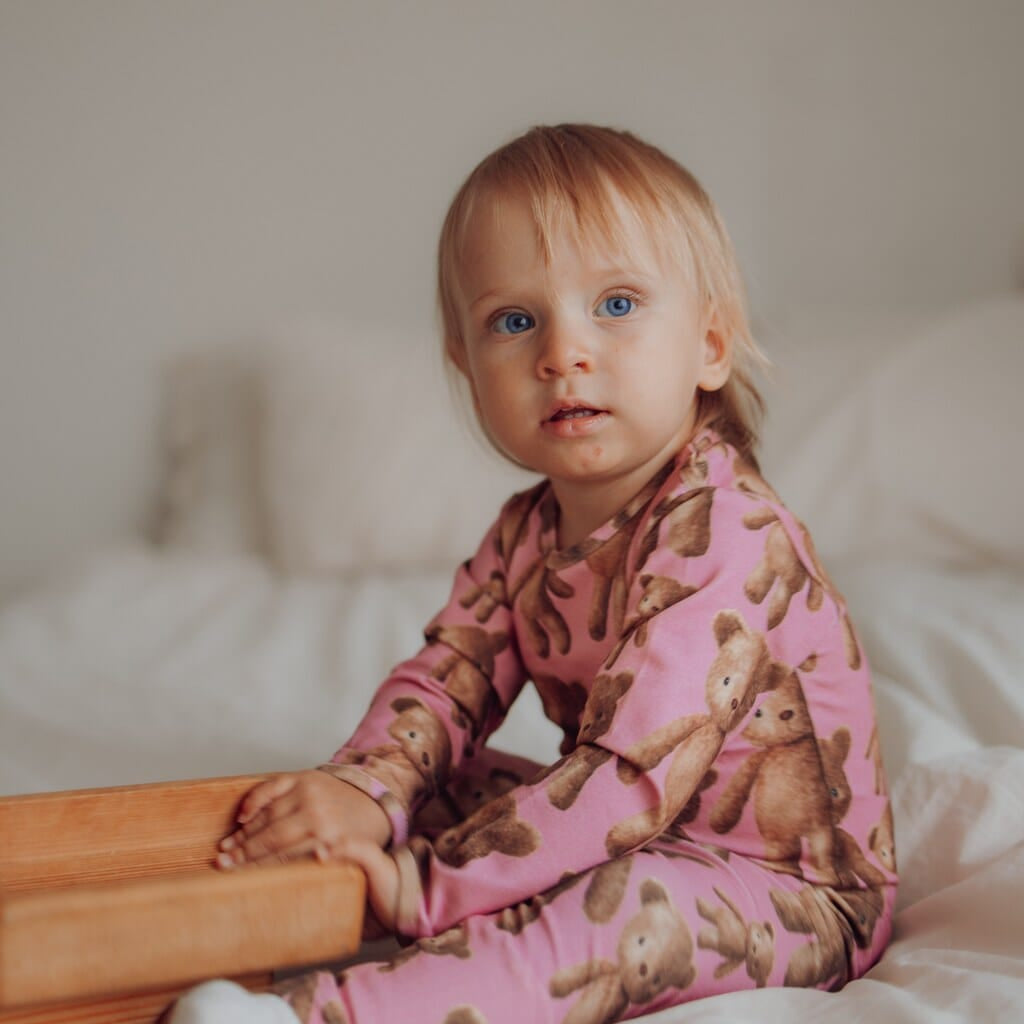 Teddy Bear -Leggingsit | Warm Pink Housut Metsola