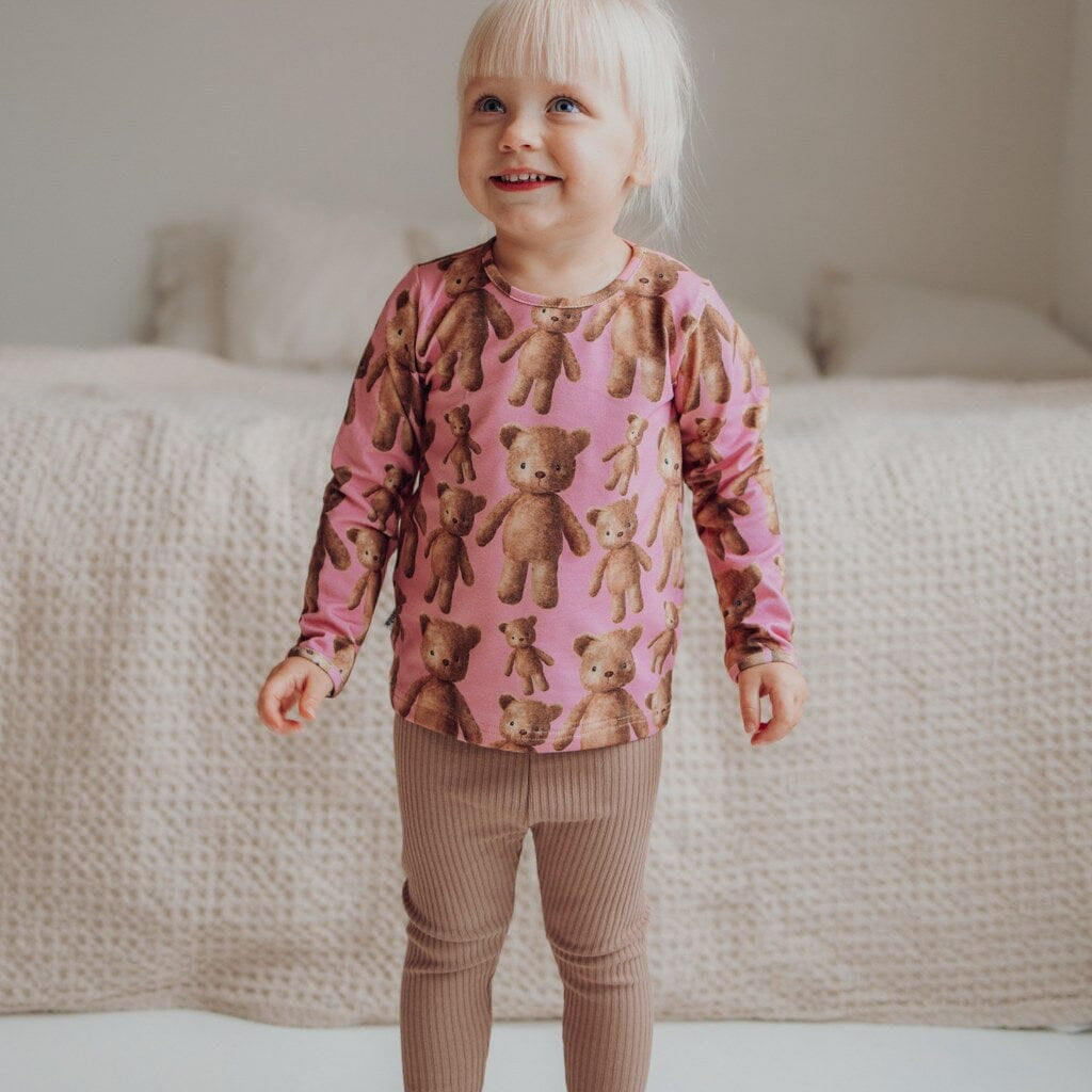 Teddy Bear -Paita | Warm Pink Pitkähihainen paita Metsola