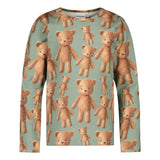 Teddy Bear Shirt Ls | Spruce Green Pitkähihainen paita You Make Me Happy