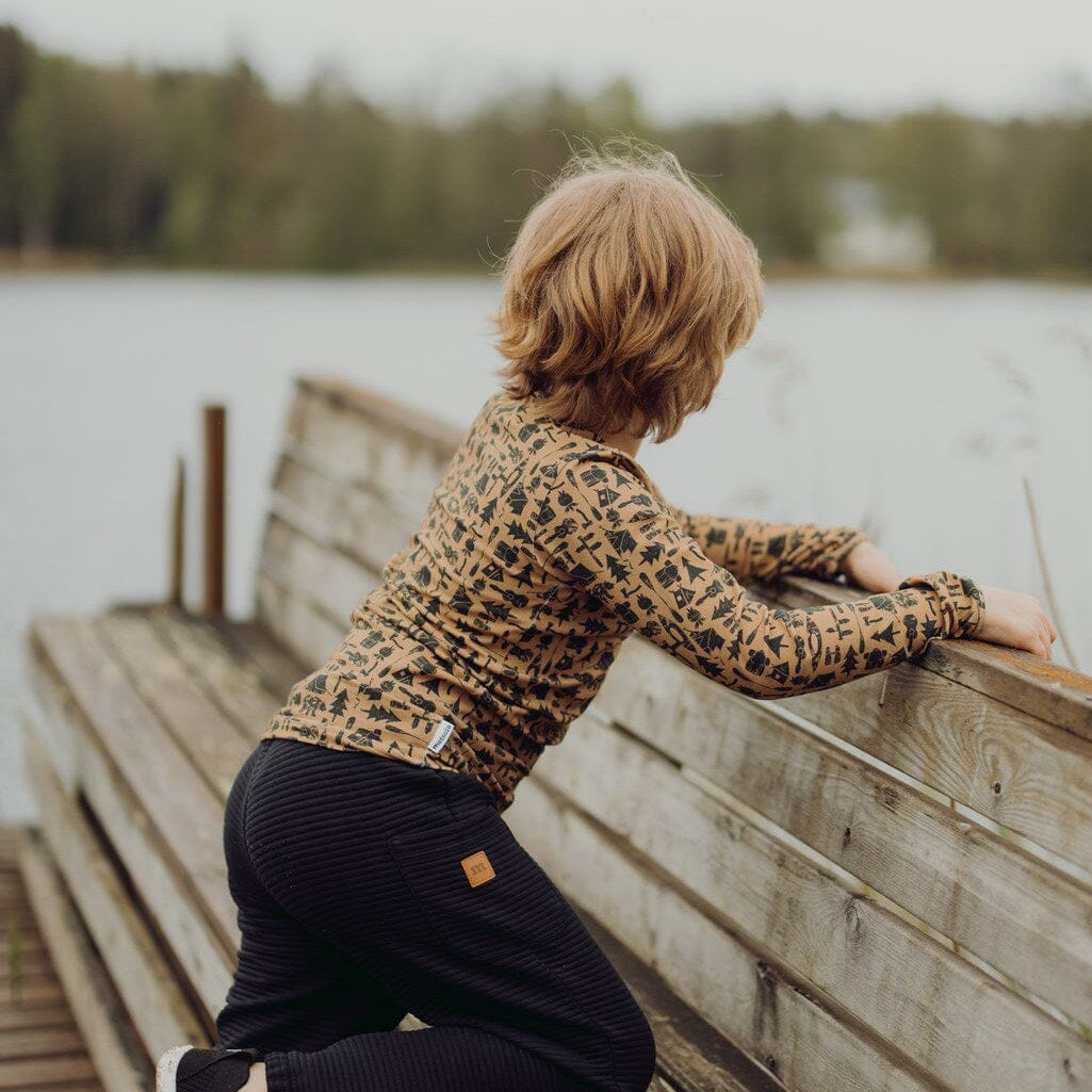 Textured Pocket Joggers -housut | Licorice Housut True Campers
